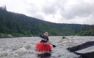 Nafukovací kajaky a kanoe na řece Moisie