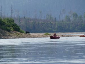 Nafukovací kajaky a kanoe na řece Moisie