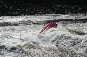 Nafukovací kajaky a kanoe na řece Moisie