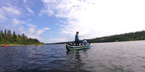 Nafukovací kajaky a kanoe na řece Moisie
